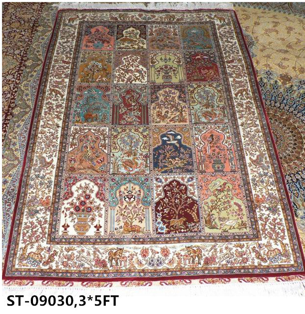 blends spun silk yarn carpet