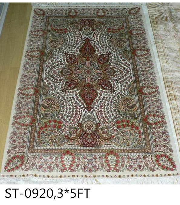 blends spun silk yarn carpet