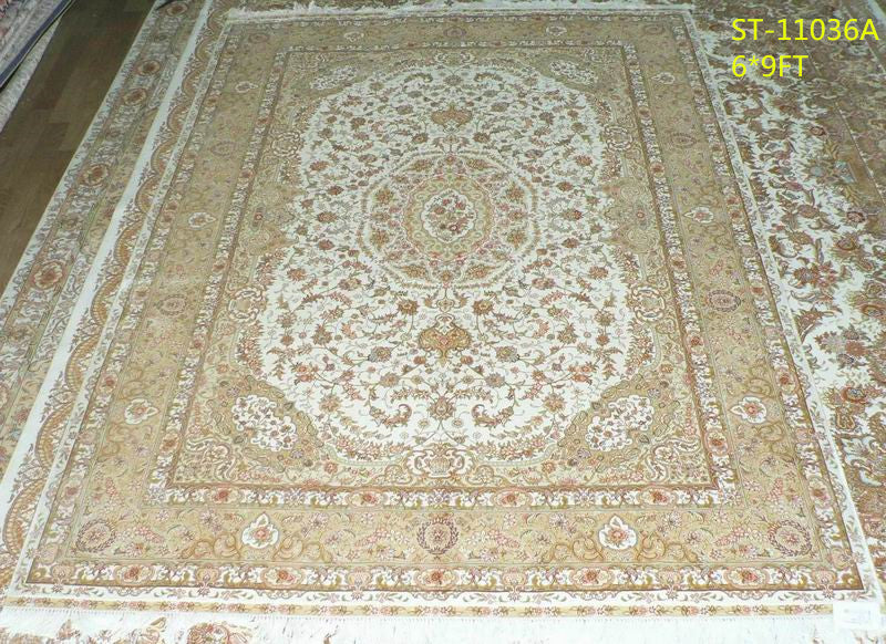 blends spun silk yarn carpet