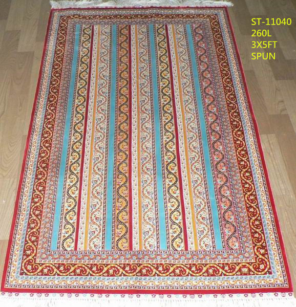 blends spun silk yarn carpet