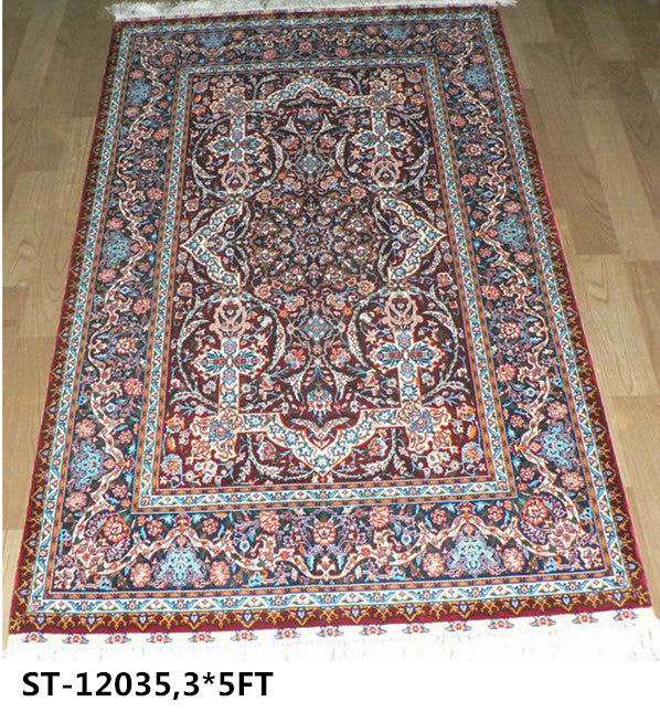 blends spun silk yarn carpet