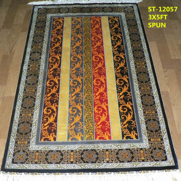 blends spun silk yarn carpet