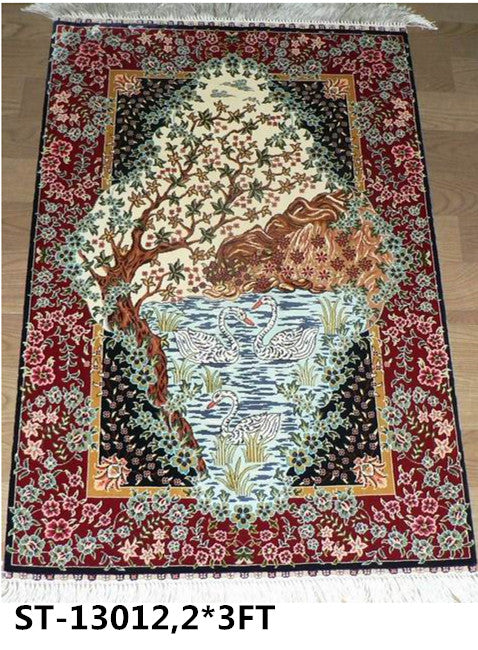 blends spun silk yarn carpet