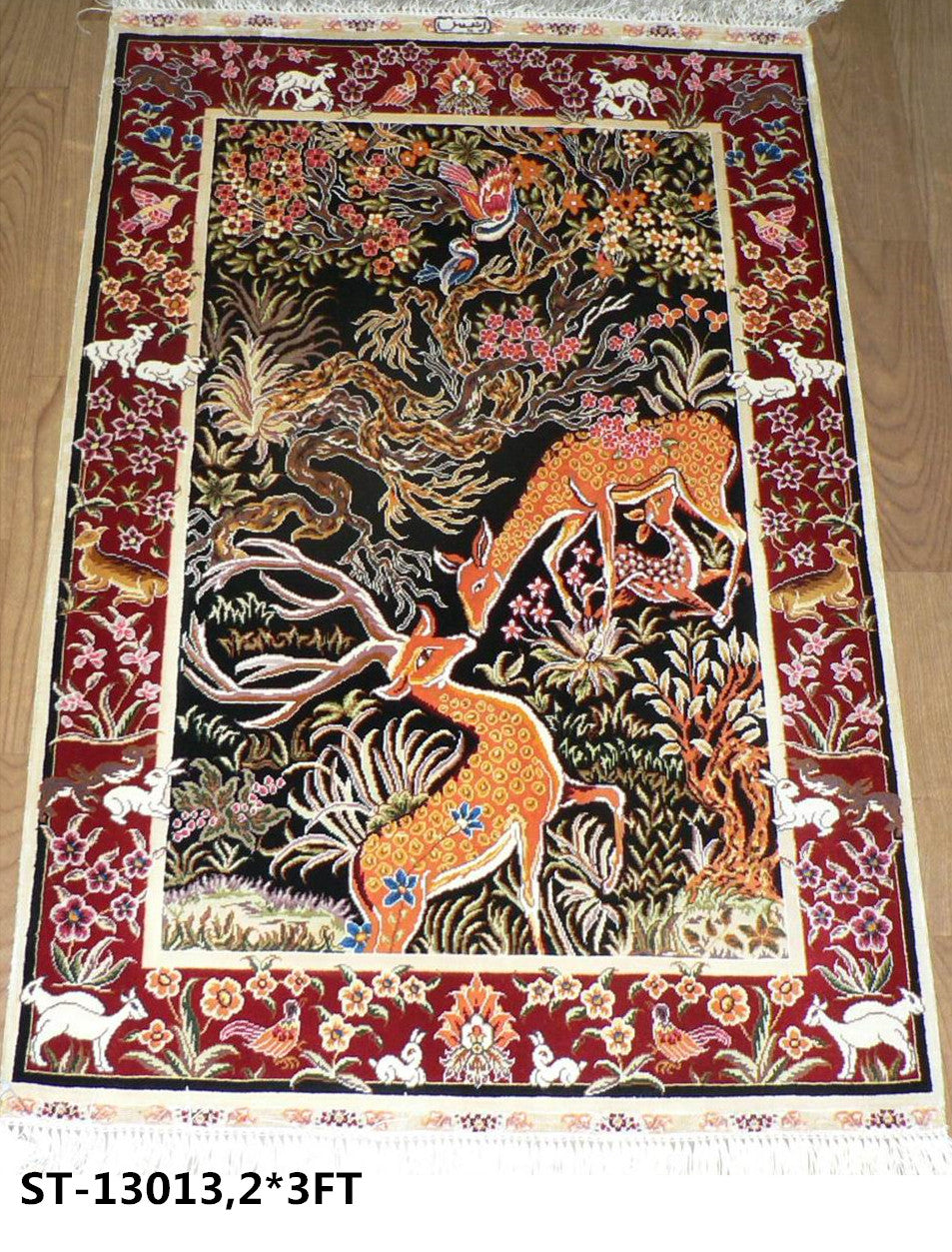 blends spun silk yarn carpet