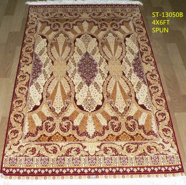 blends spun silk yarn carpet