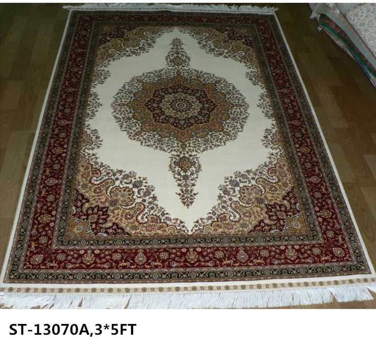 blends spun silk yarn carpet