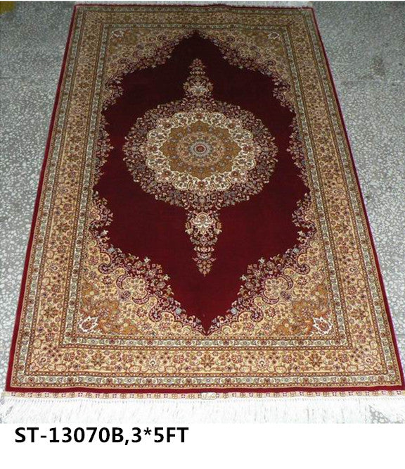 blends spun silk yarn carpet