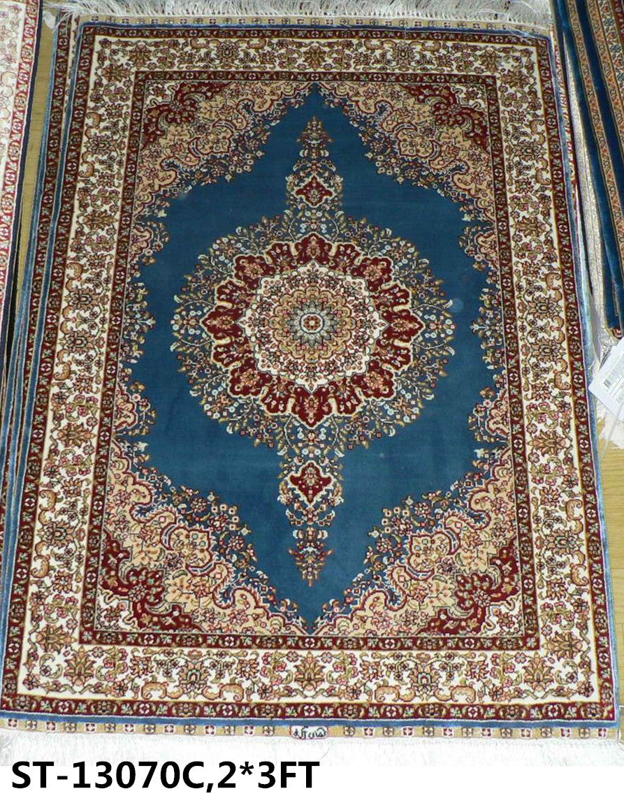 blends spun silk yarn carpet
