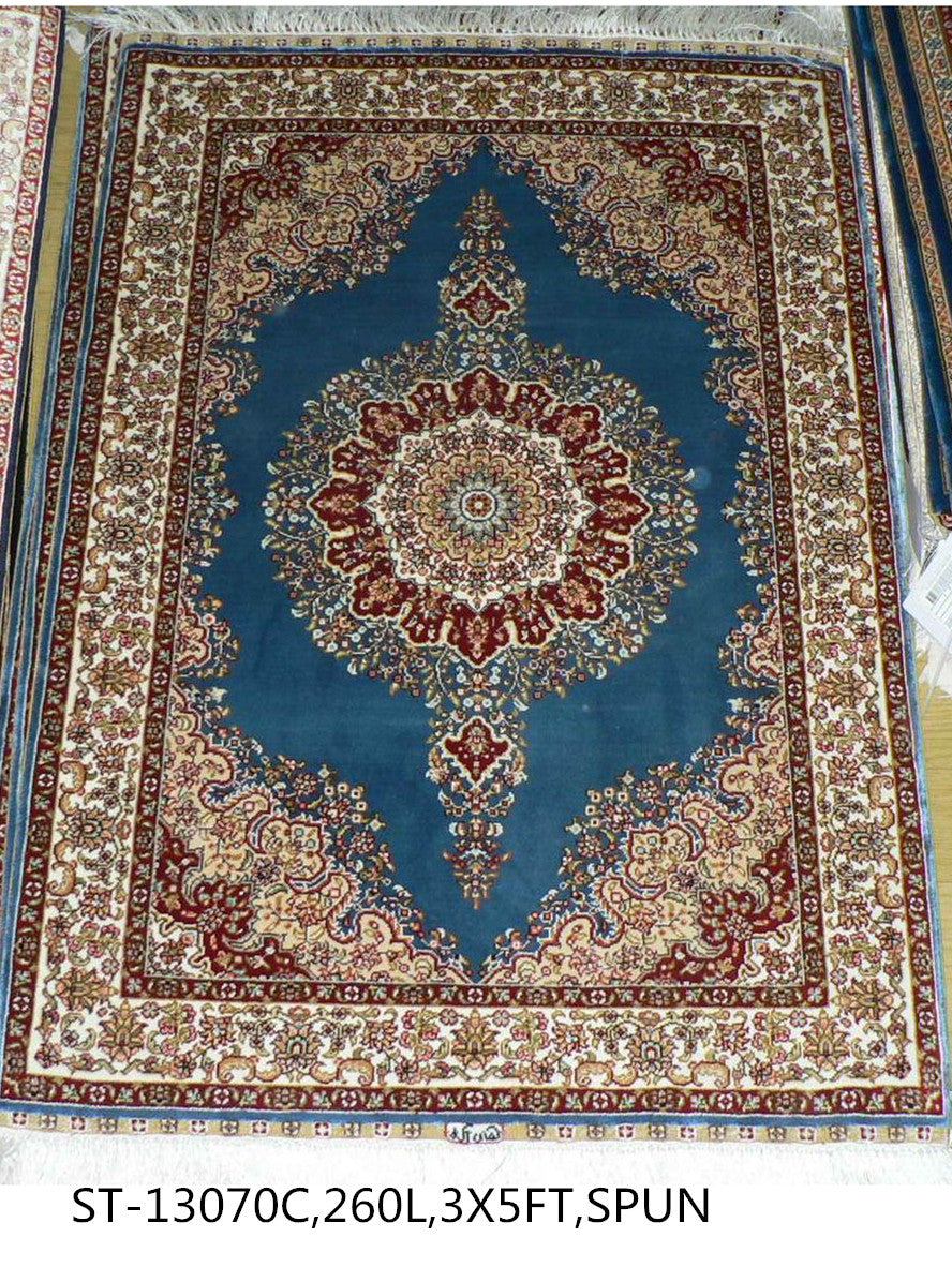 blends spun silk yarn carpet