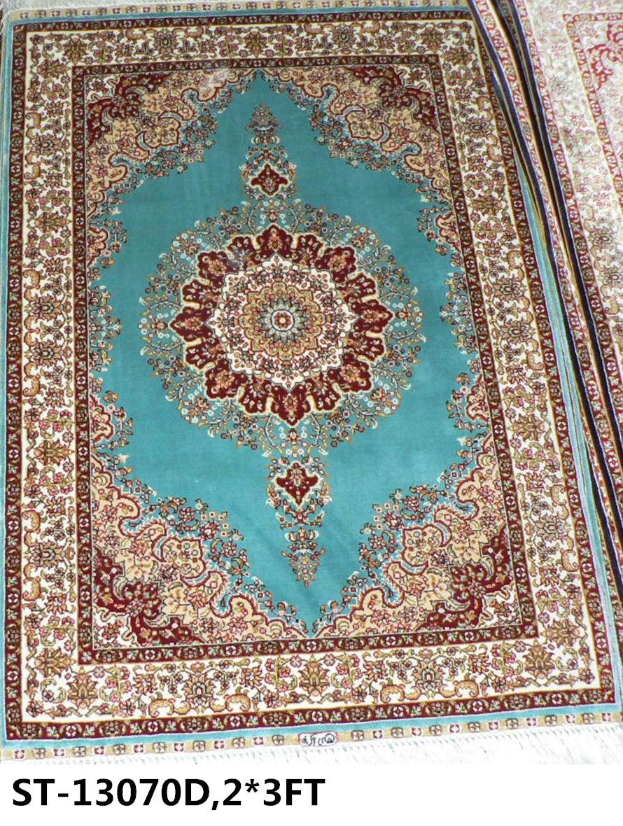 blends spun silk yarn carpet