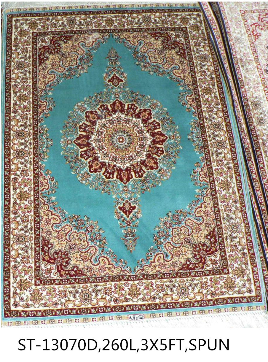 blends spun silk yarn carpet