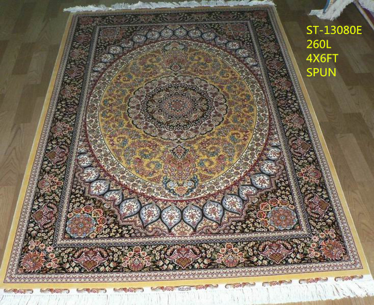 blends spun silk yarn carpet