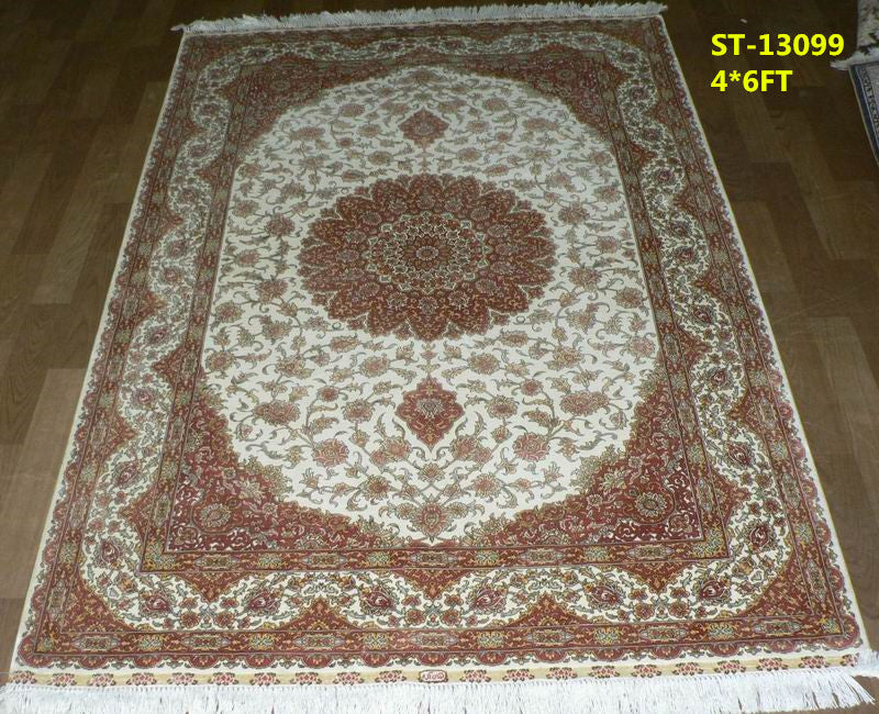 blends spun silk yarn carpet