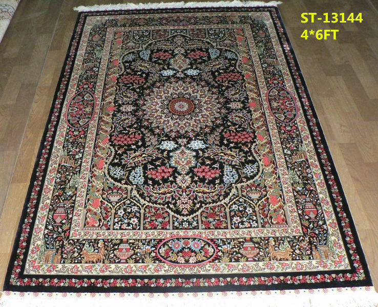 blends spun silk yarn carpet
