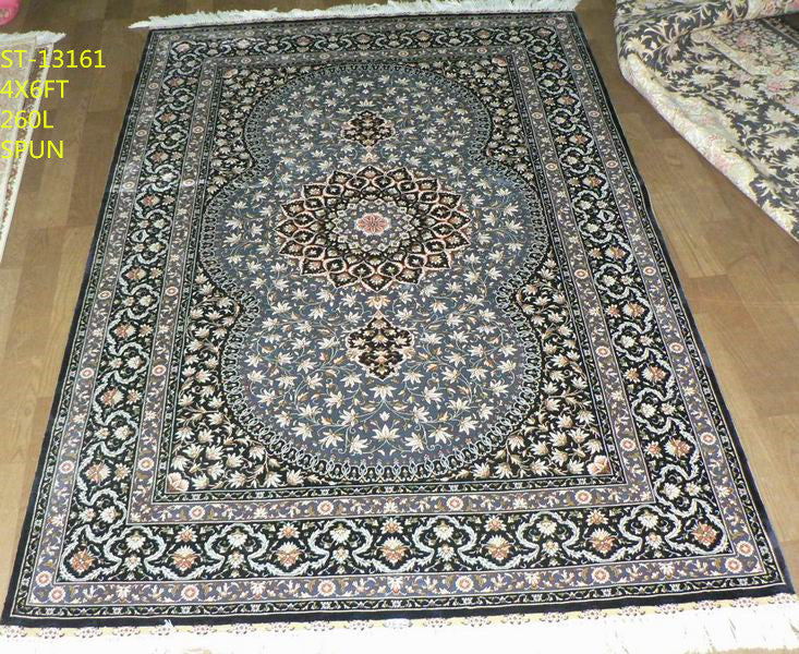 blends spun silk yarn carpet