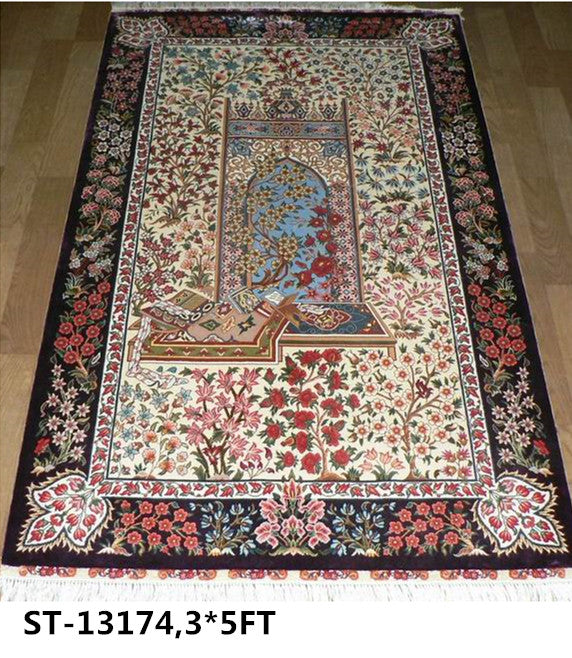 blends spun silk yarn carpet