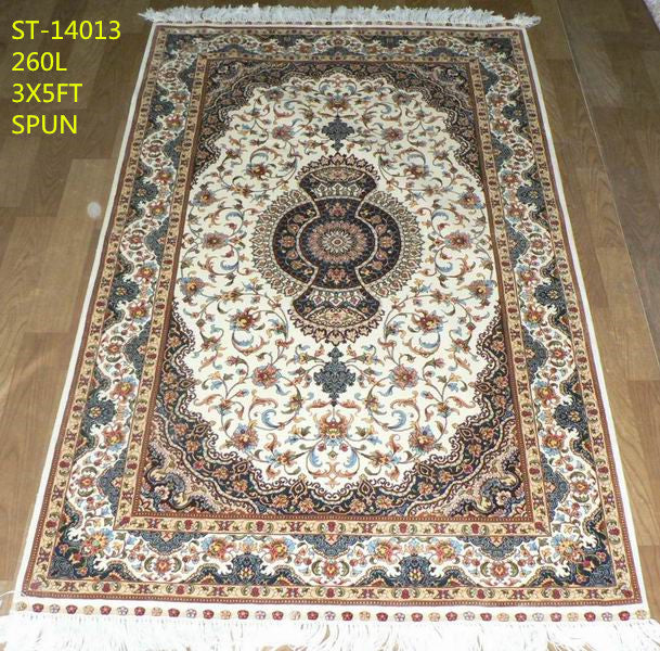blends spun silk yarn carpet