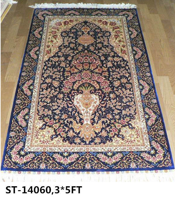 blends spun silk yarn carpet