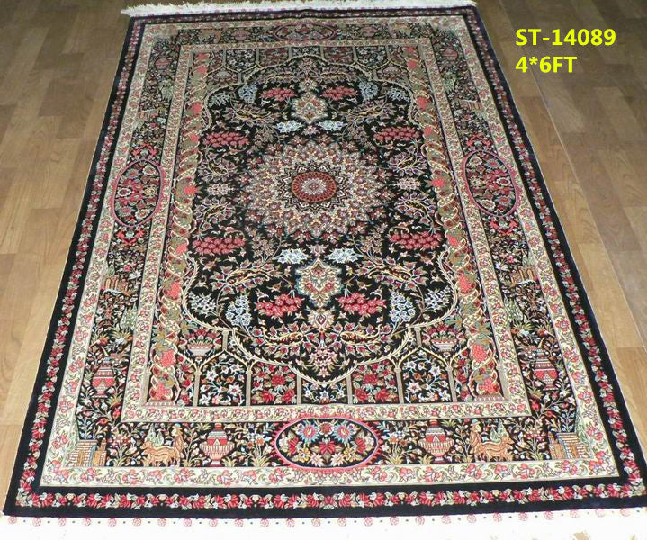 blends spun silk yarn carpet