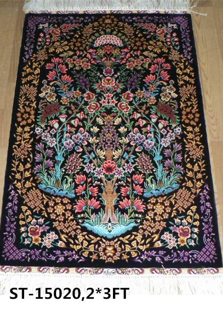 blends spun silk yarn carpet