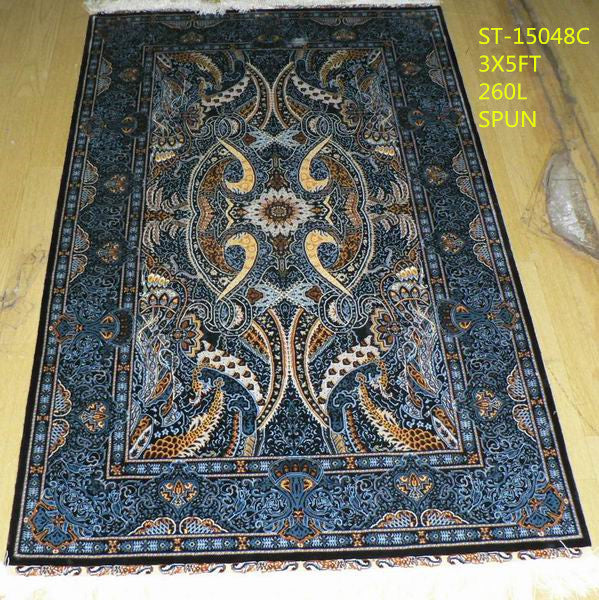 blends spun silk yarn carpet