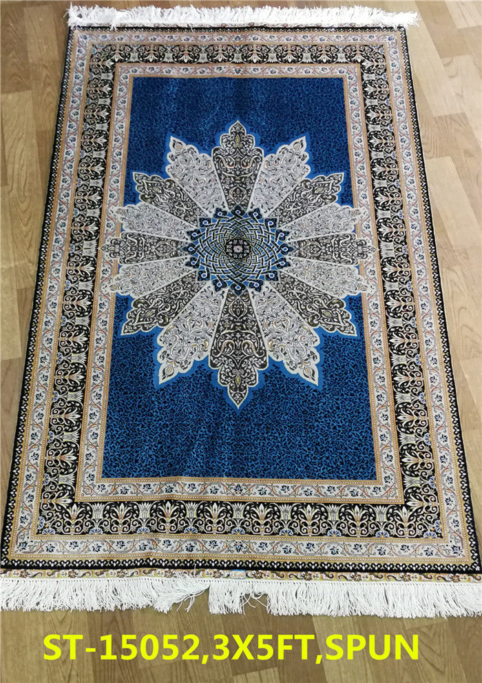 blends spun silk yarn carpet