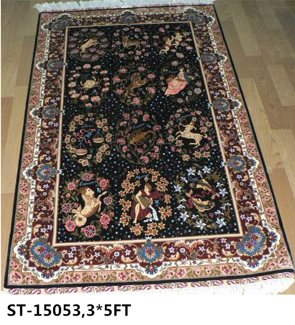 blends spun silk yarn carpet