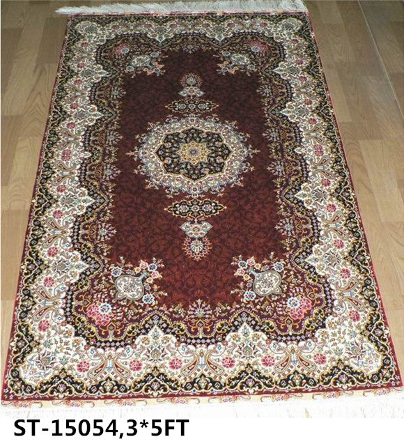 blends spun silk yarn carpet