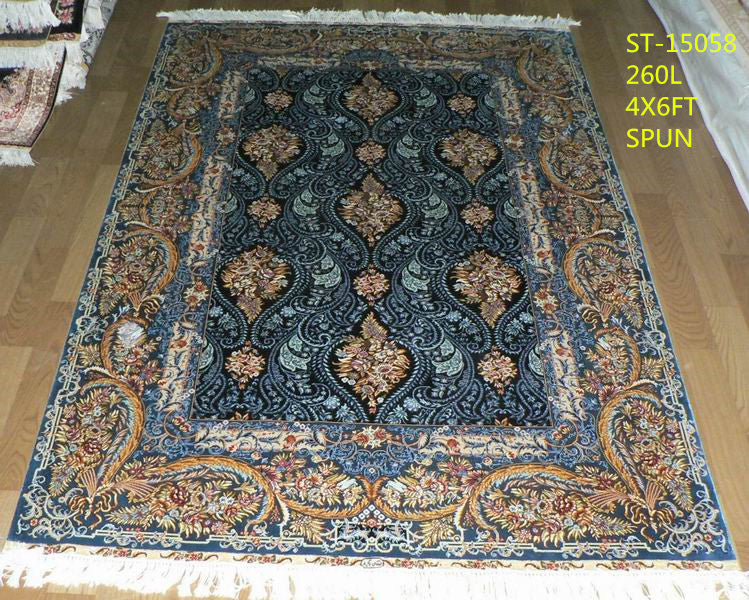 blends spun silk yarn carpet