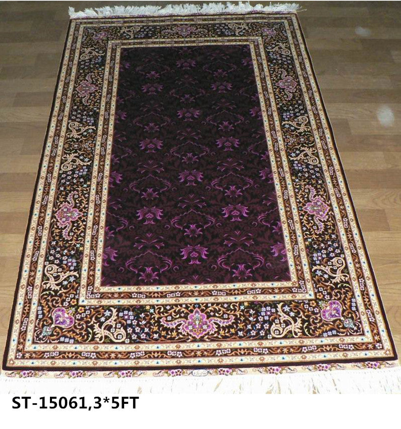 blends spun silk yarn carpet