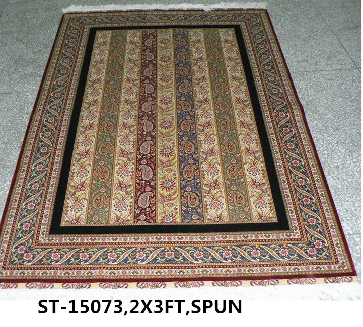 blends spun silk yarn carpet