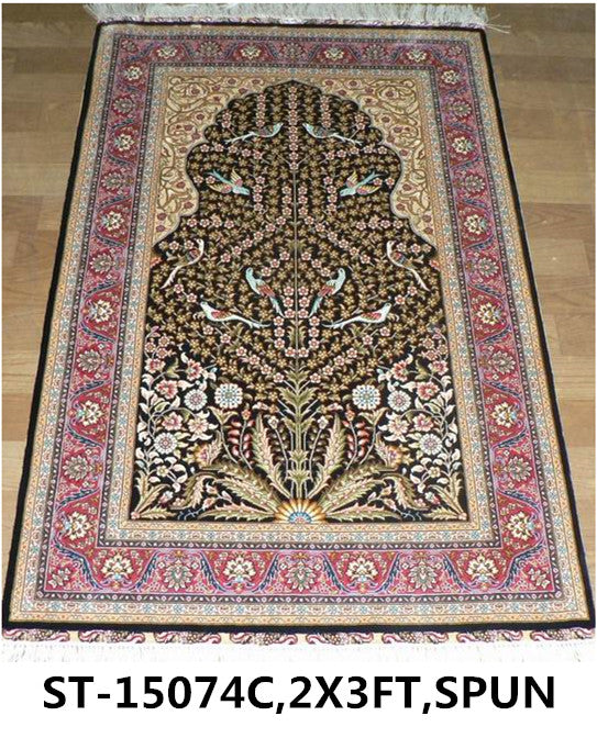 blends spun silk yarn carpet