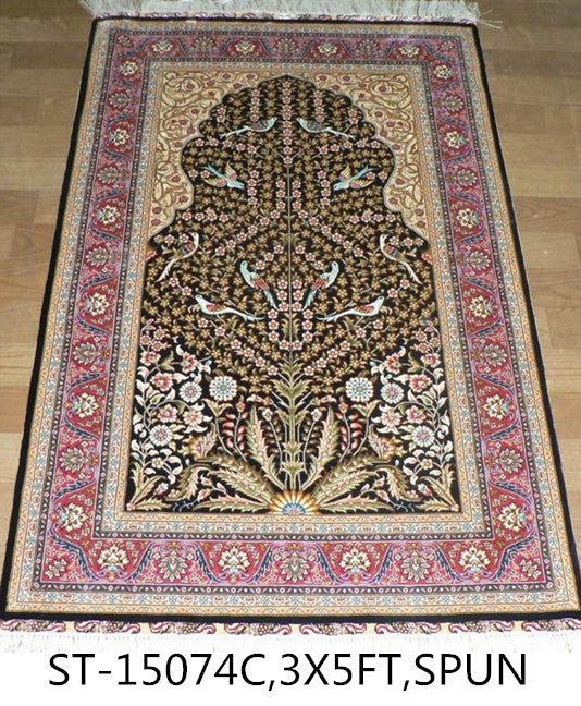 blends spun silk yarn carpet