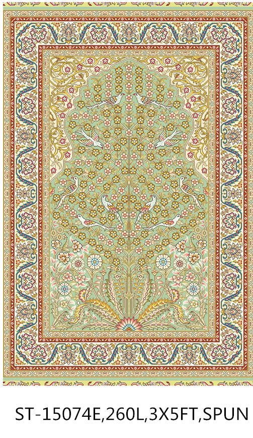 blends spun silk yarn carpet