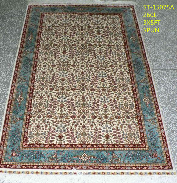 blends spun silk yarn carpet