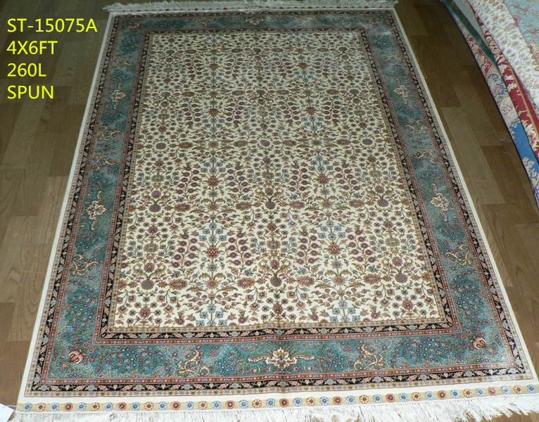 blends spun silk yarn carpet