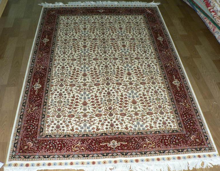 blends spun silk yarn carpet