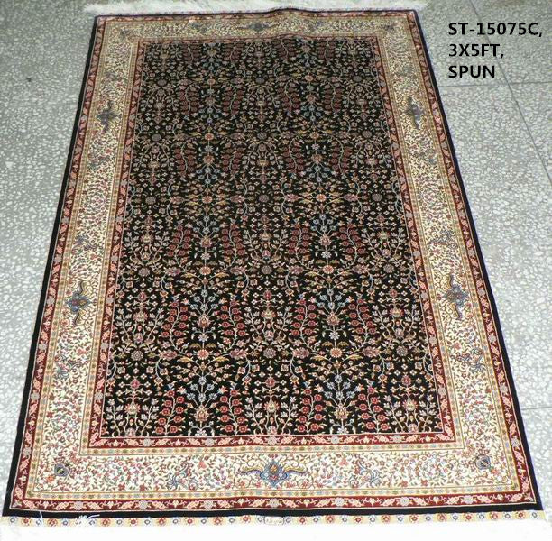 blends spun silk yarn carpet