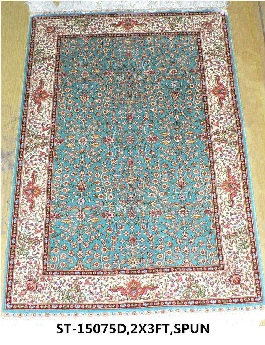 blends spun silk yarn carpet
