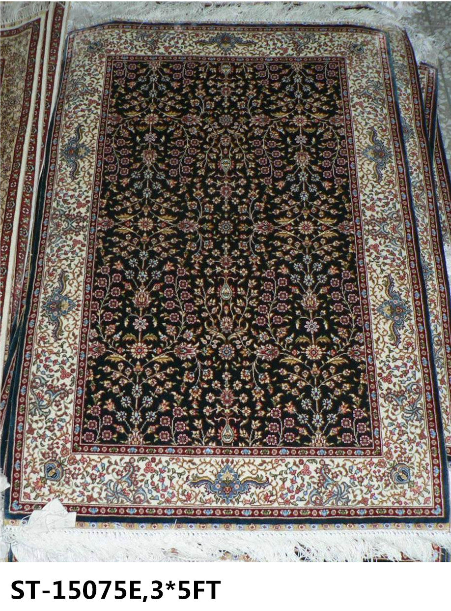 blends spun silk yarn carpet