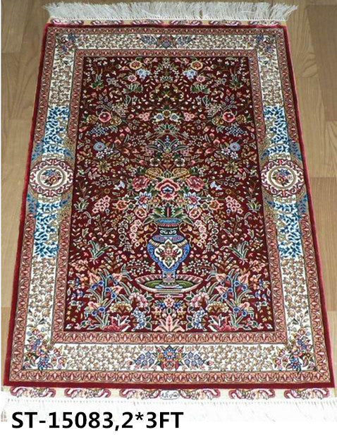 blends spun silk yarn carpet