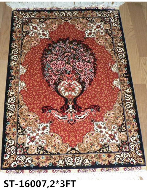 blends spun silk yarn carpet