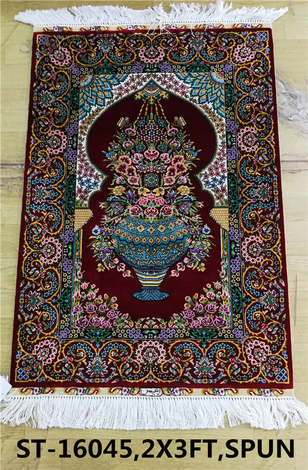 blends spun silk yarn carpet