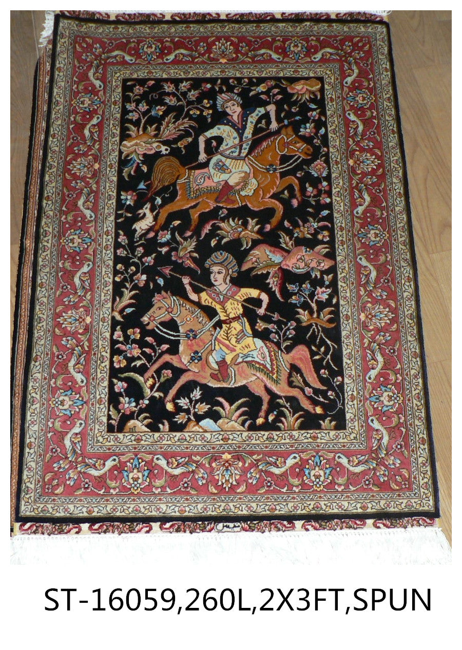 blends spun silk yarn carpet