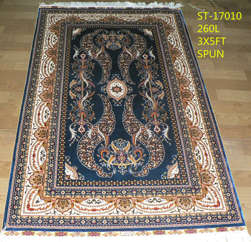 blends spun silk yarn carpet