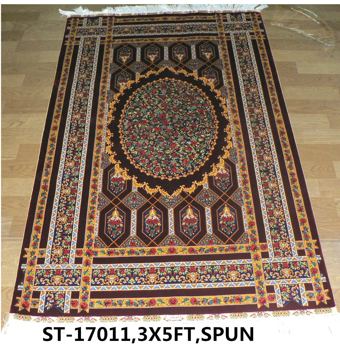 blends spun silk yarn carpet