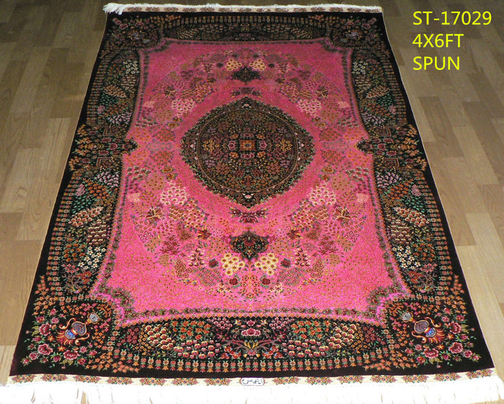 blends spun silk yarn carpet
