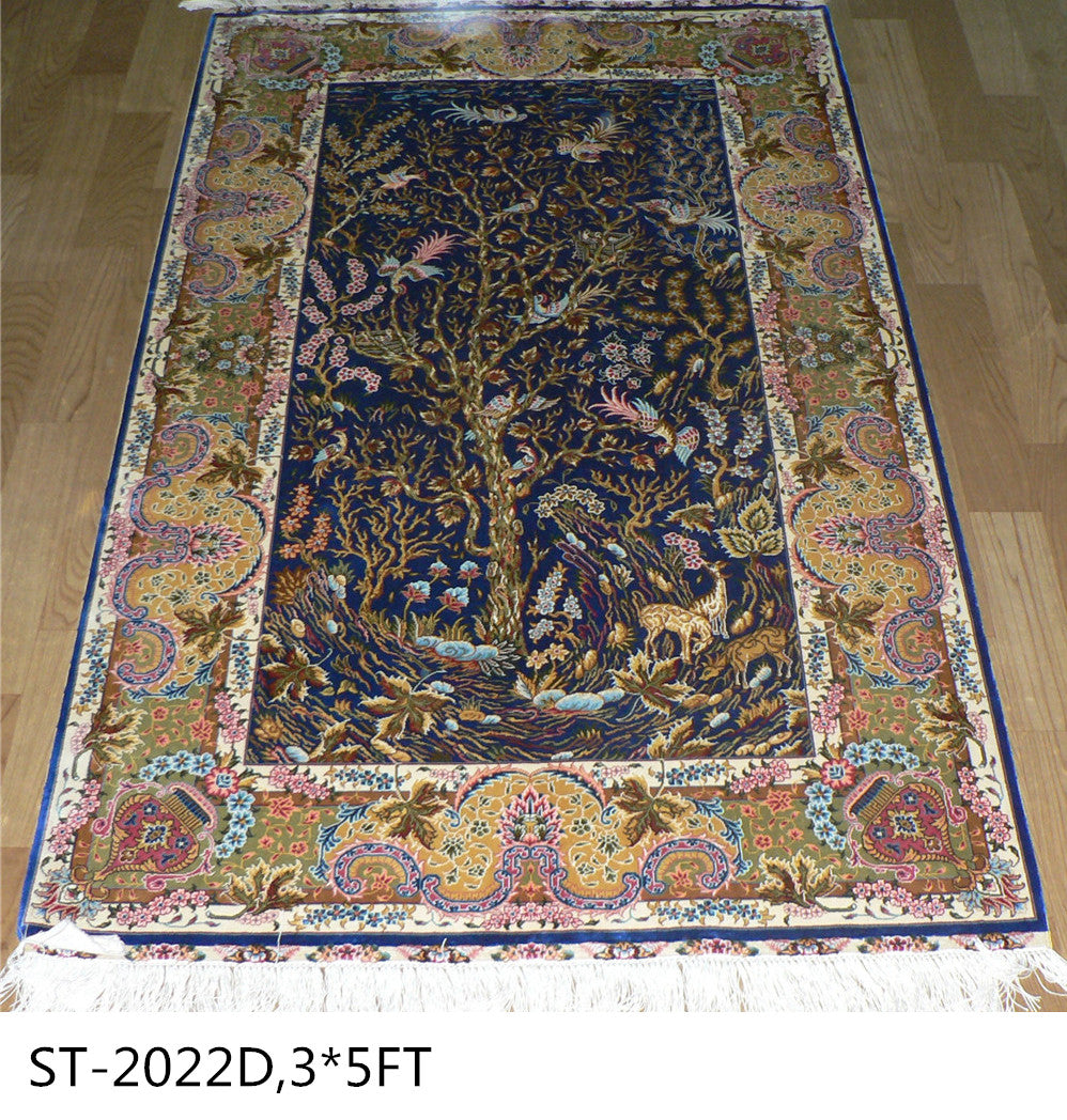 blends spun silk yarn carpet